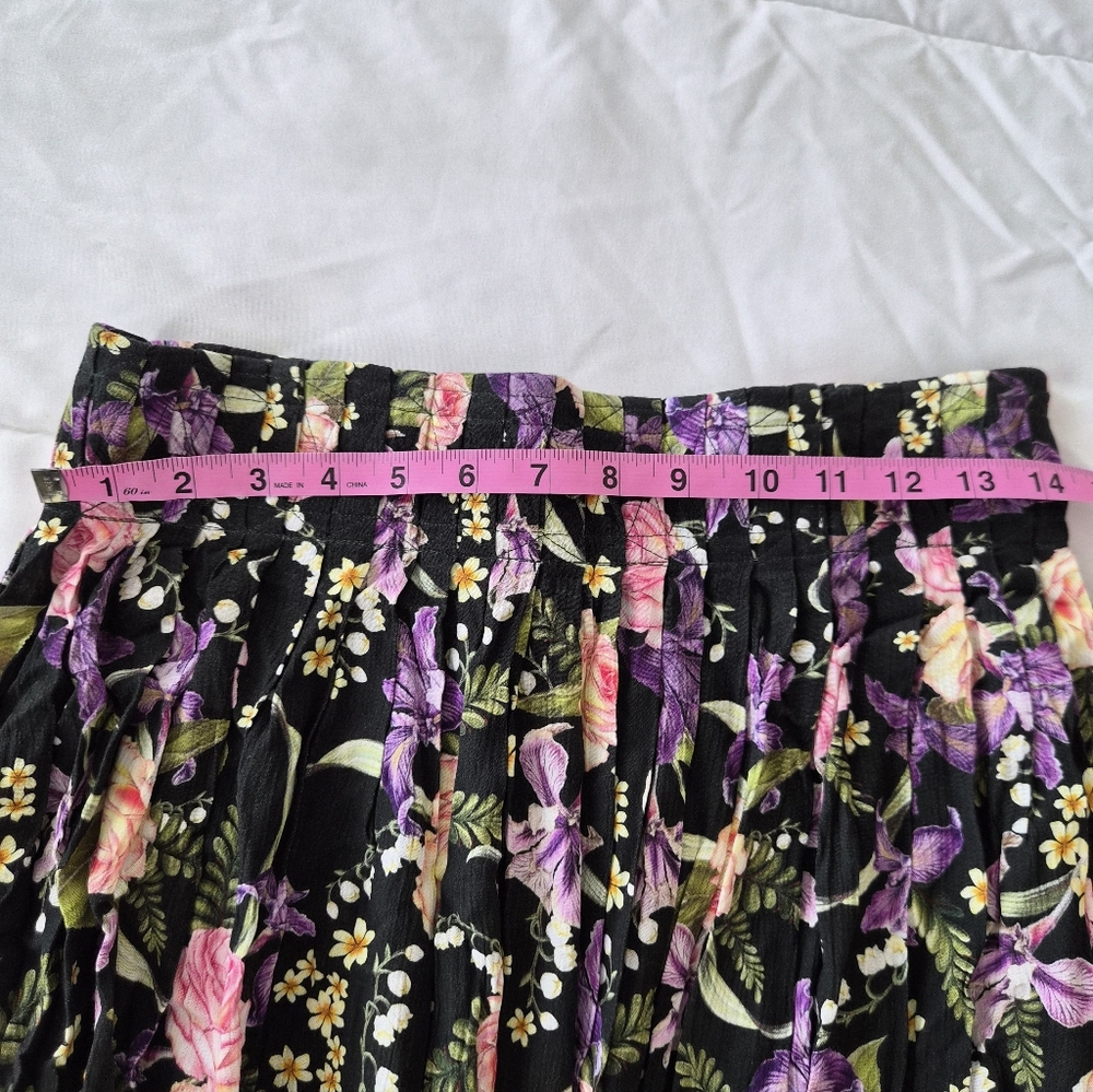 Agua Bendita Black Floral Wide-Leg Pants - Picture 5 of 7